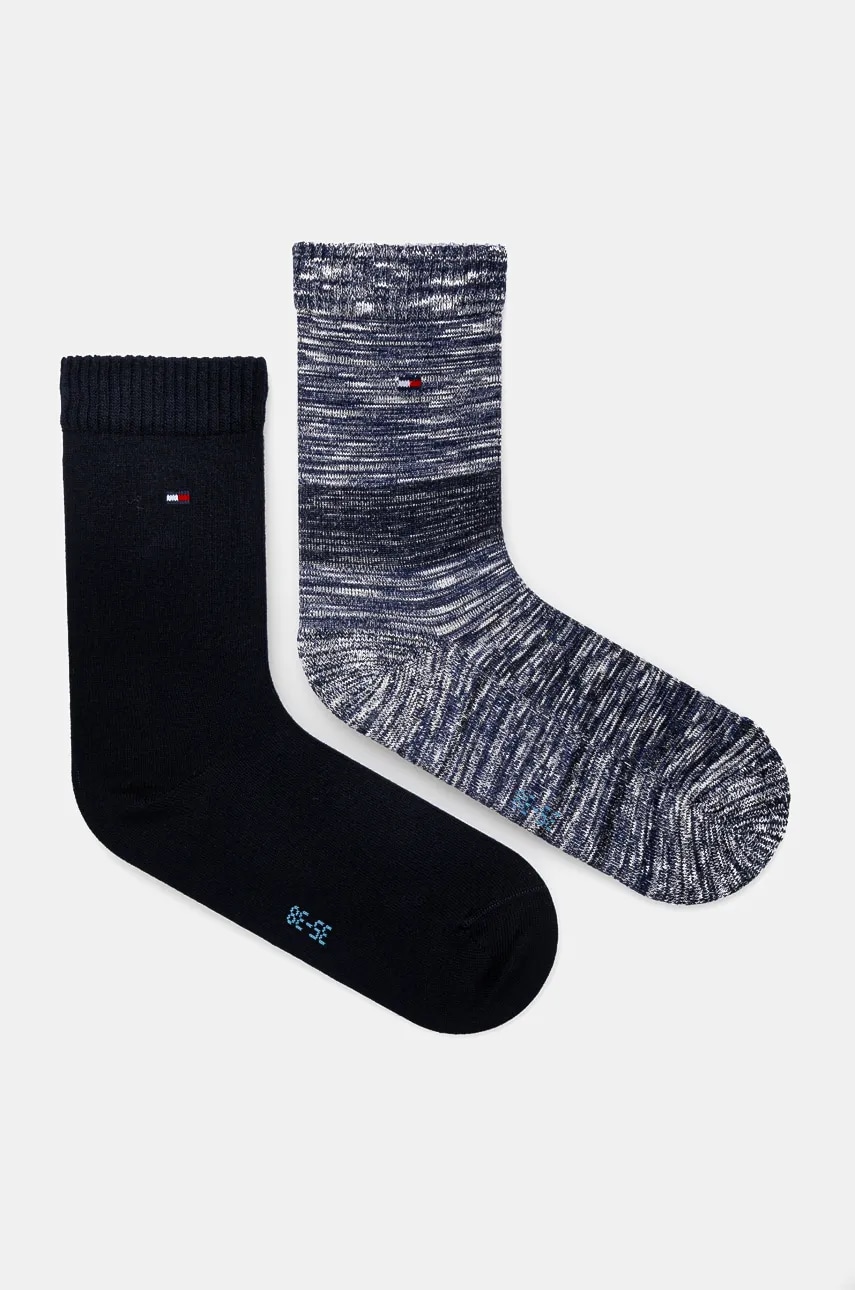 Levně Ponožky Tommy Hilfiger 2-pack dámské, tmavomodrá barva, 701229862
