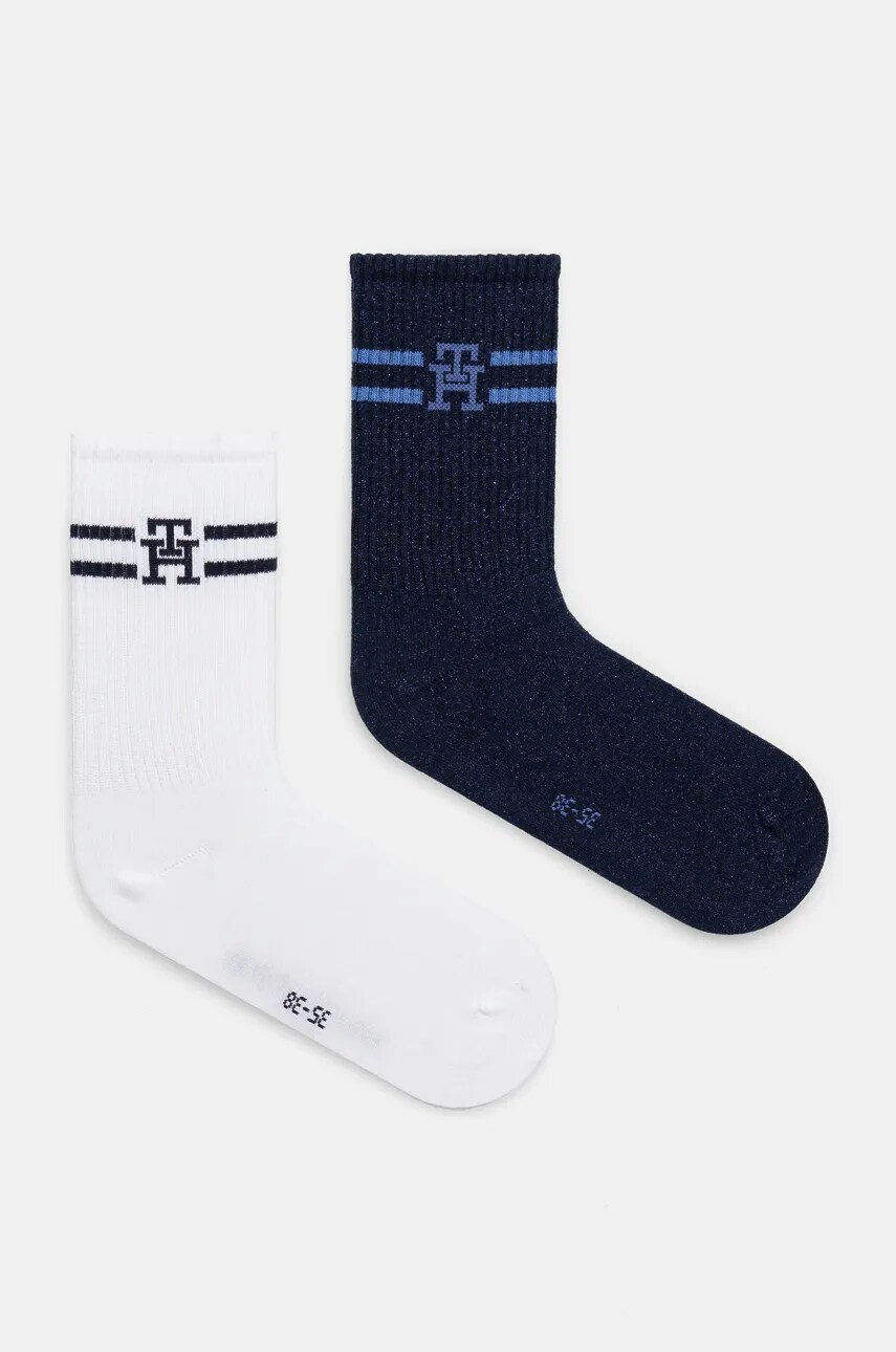 Levně Ponožky Tommy Hilfiger 2-pack dámské, tmavomodrá barva, 701229864
