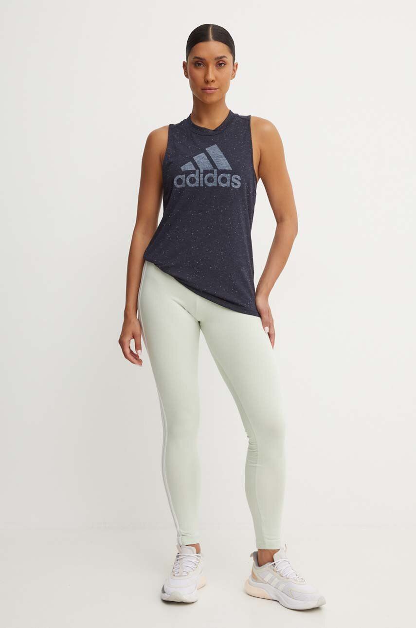 Tajice adidas Essentials za žene, boja: zelena, s aplikacijom, IY4191