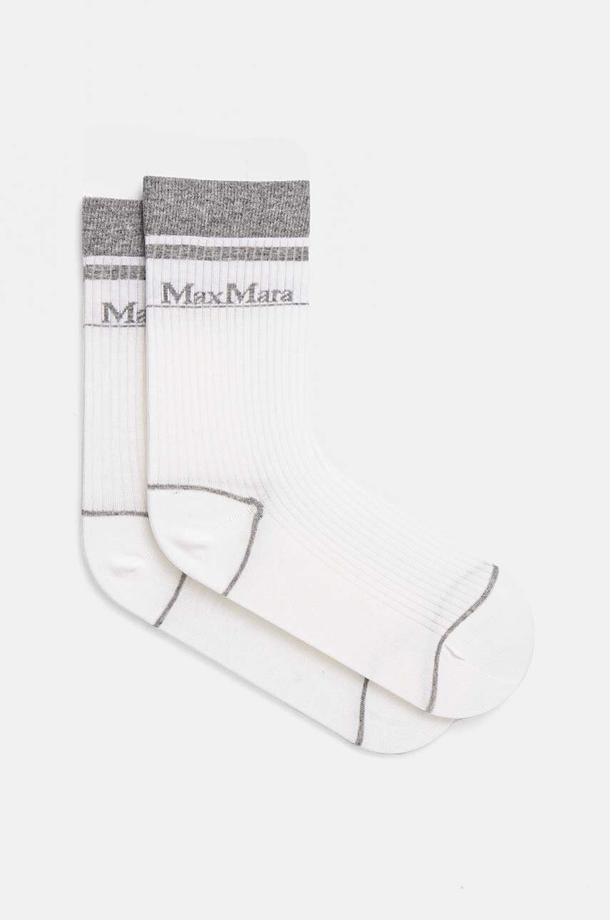 Max Mara Leisure șosete cu un amestec de cașmir culoarea gri, 2426556018600