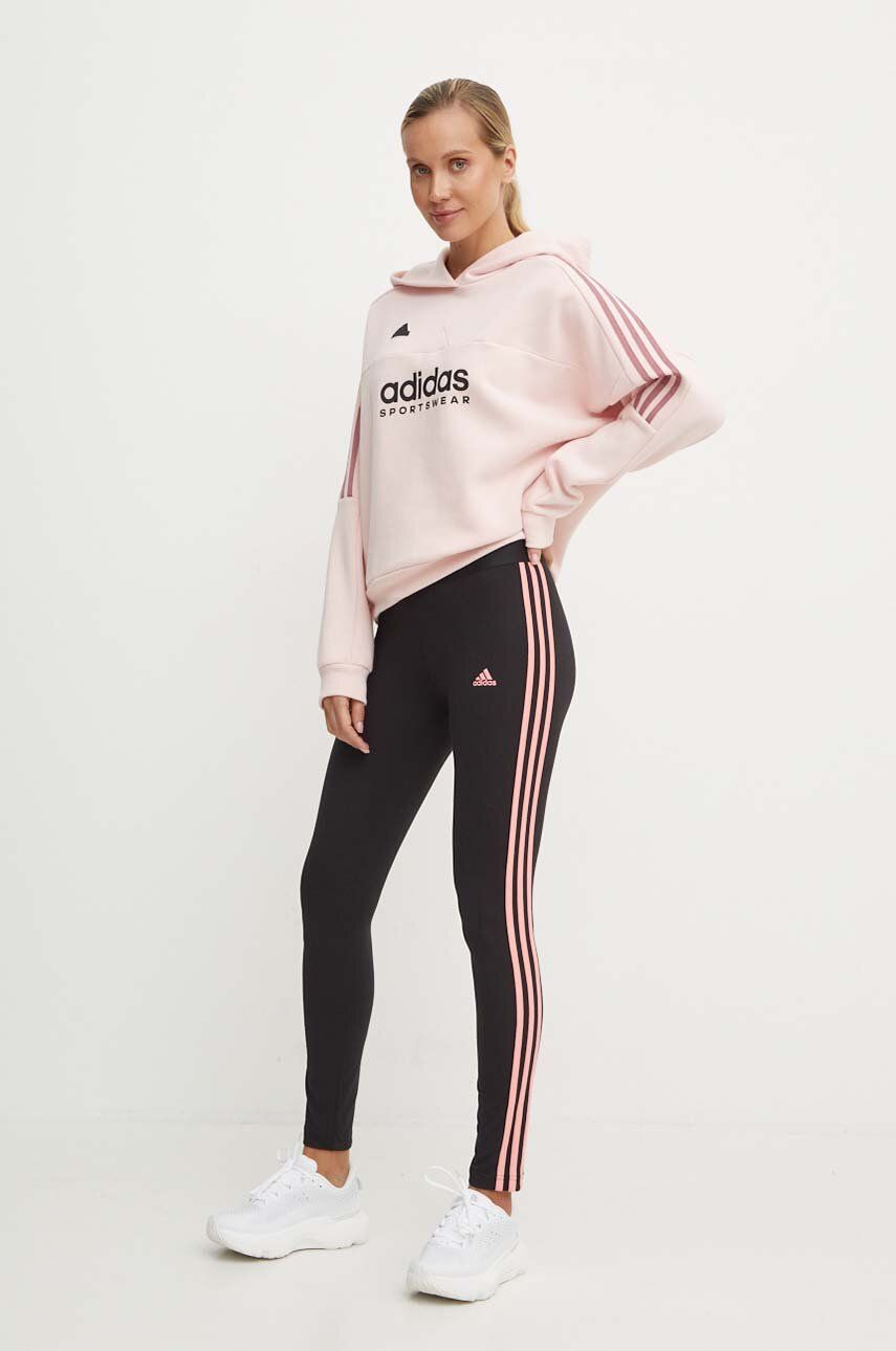 Tajice adidas Essentials za žene, boja: crna, s uzorkom, JH3715