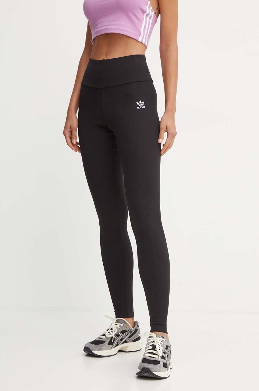 adidas Originals colanți Essential femei, culoarea negru, uni, IY9645