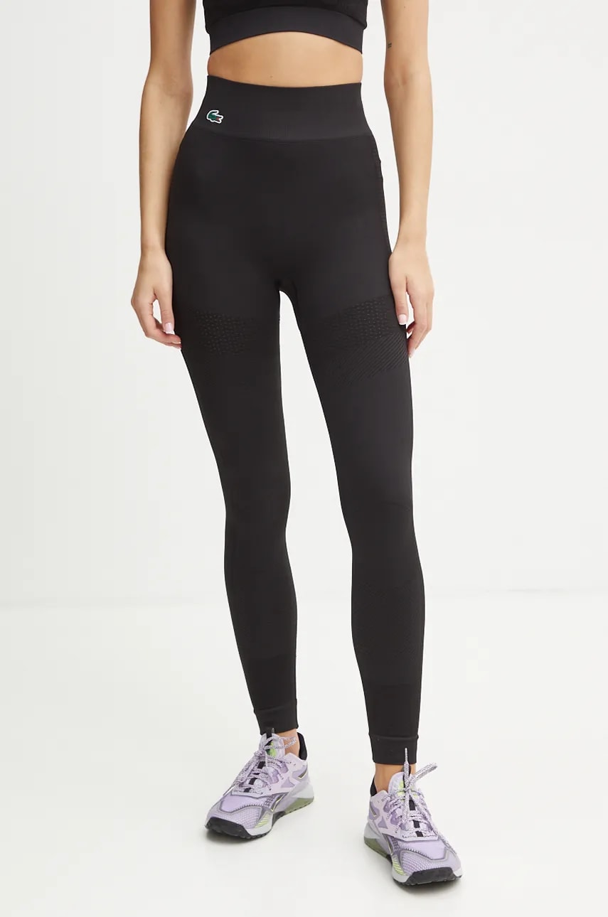 Lacoste colanti femei, culoarea negru, neted, OF1022 Lacoste colanti femei, culoarea negru, neted, OF1022