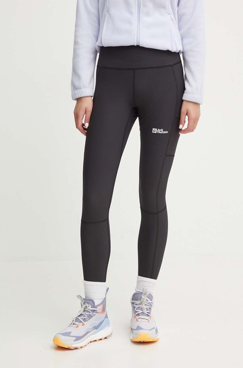 

Спортен клин Jack Wolfskin Kammweg в черно с изчистен дизайн 1509091, Черен