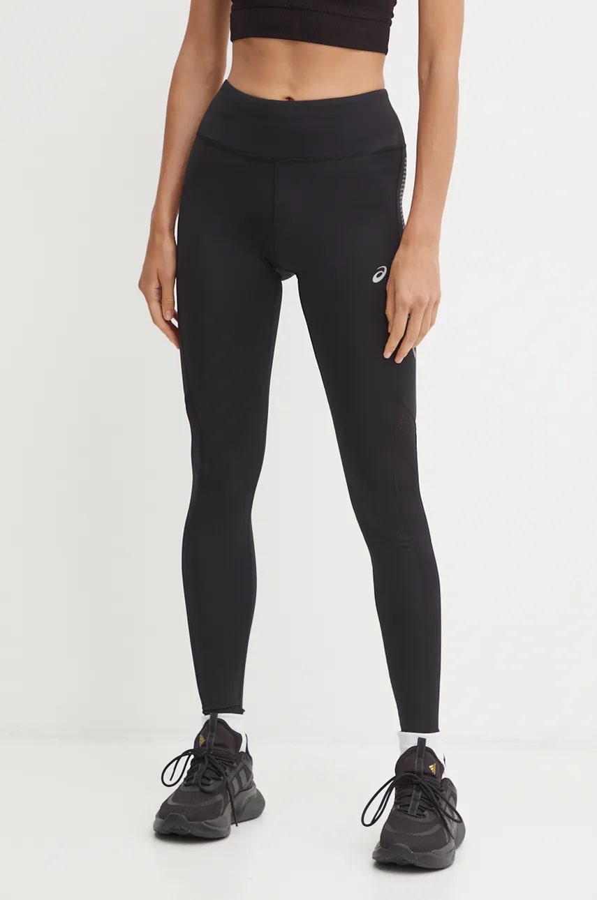 Asics leggins de alergare Icon culoarea negru, cu imprimeu, 2012C739