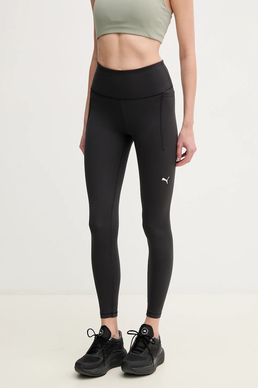 Puma leggins de antrenament Cloudspun Soft culoarea violet, neted, 525771