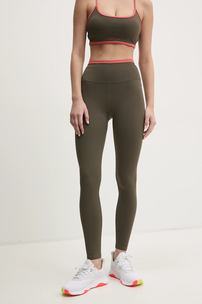 P.E Nation colanti Vita femei, culoarea verde, neted, 243G343 P.E Nation colanti Vita femei, culoarea verde, neted, 243G343