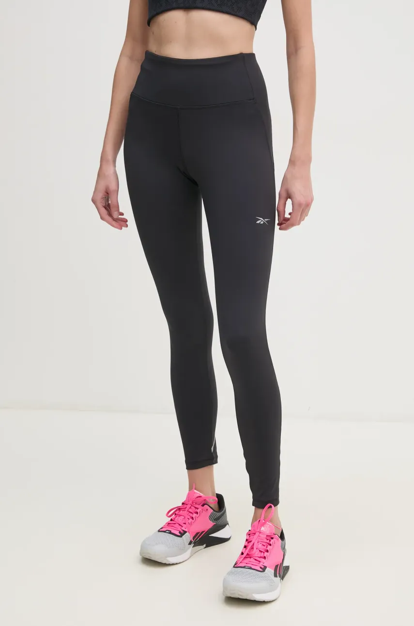 Reebok leggins de antrenament LUX Collection culoarea negru, uni, 100205639