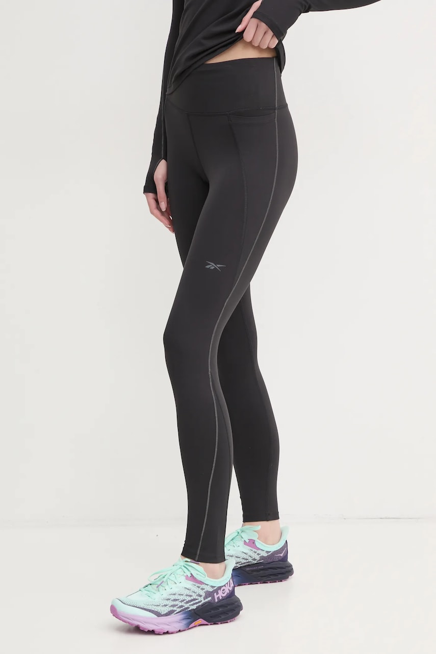 Reebok leggins de antrenament LUX Collection culoarea negru, neted, 100205684