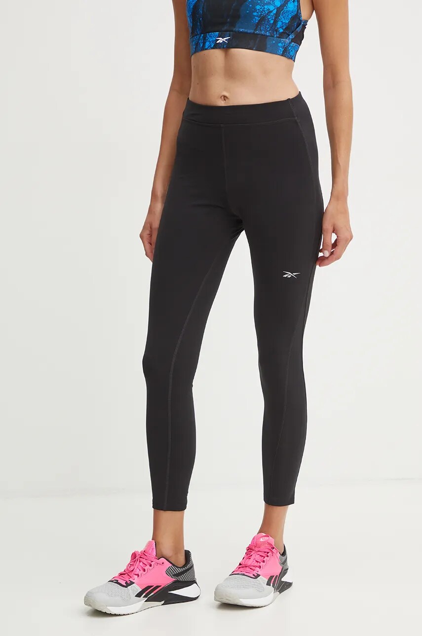 Levně Běžecké legíny Reebok Running Warming černá barva, 100205584