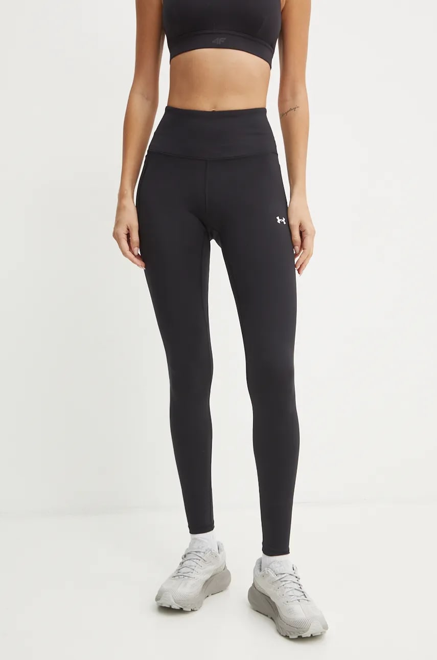 Under Armour leggins de antrenament Motion EMEA culoarea negru, neted, 1388649 Under Armour leggins de antrenament Motion EMEA culoarea negru, neted, 1388649