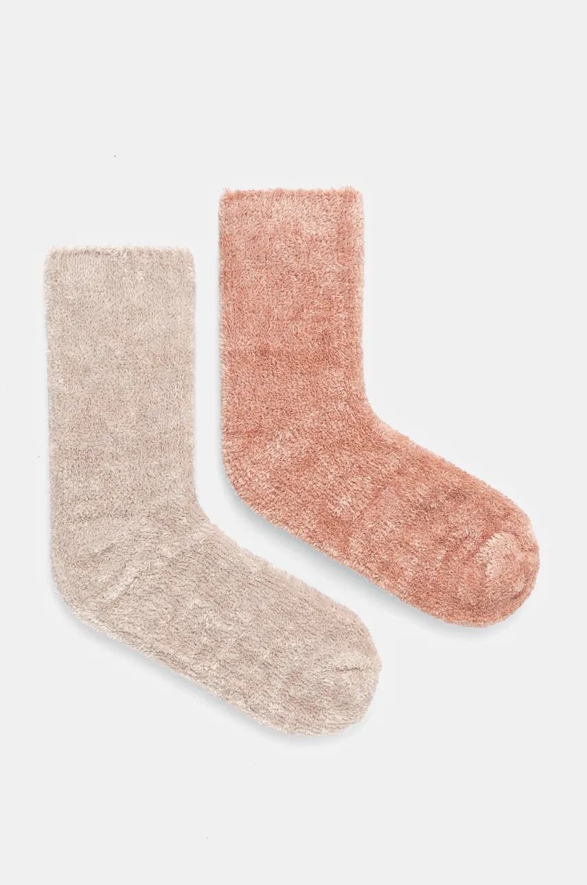 

Чорапи Juicy Couture FELICIA COSY SOCK (2 чифта) в бежово JCAXS224715, Бежов