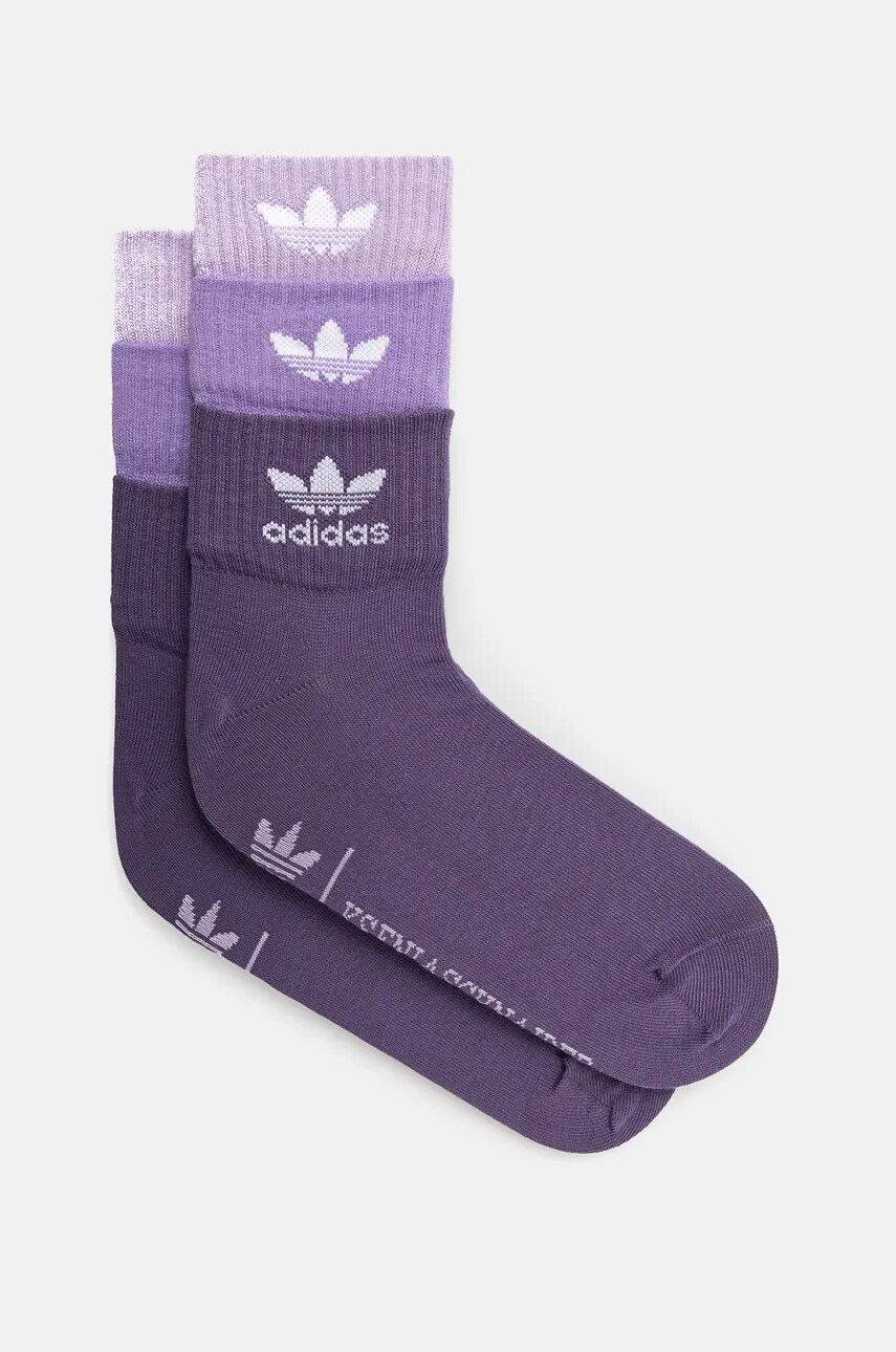 Levně Ponožky adidas Originals X Ksenia Schneider dámské, fialová barva, IX7452