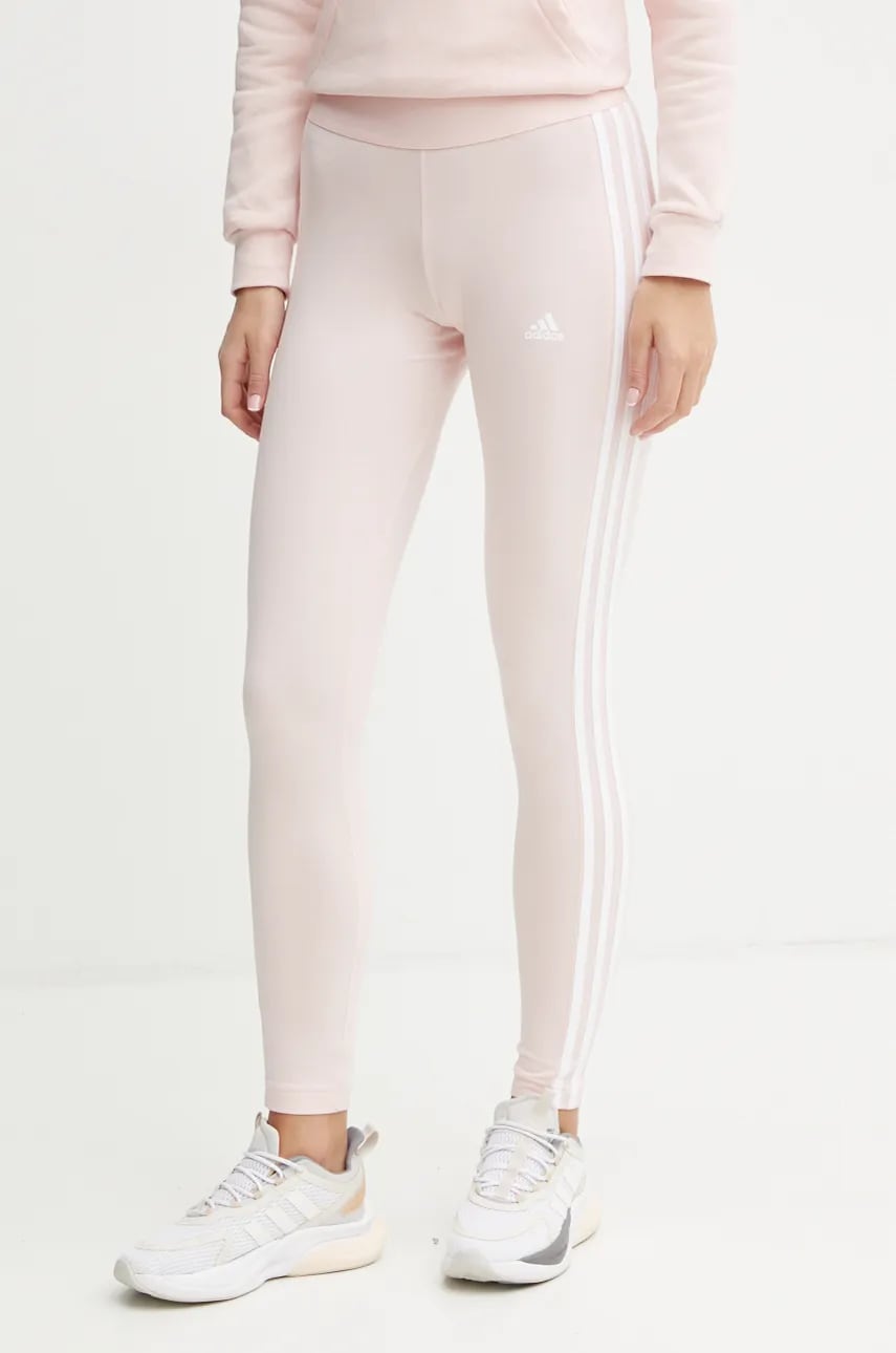 adidas colanti Essentials femei, culoarea roz, modelator, JH3713 adidas colanti Essentials femei, culoarea roz, modelator, JH3713