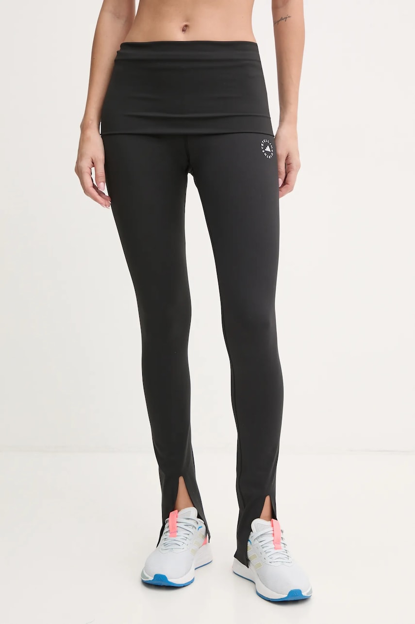 adidas by Stella McCartney leggins de antrenament TrueStrength culoarea negru, uni, IW0515