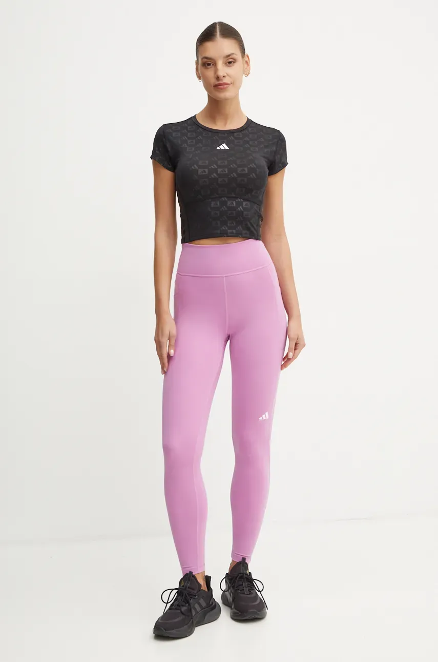 Леггинсы для бега adidas Performance Own The Run цвет фиолетовый однотонные IX2862 Леггинсы для бега adidas Performance Own The Run цвет фиолетовый однотонные IX2862
