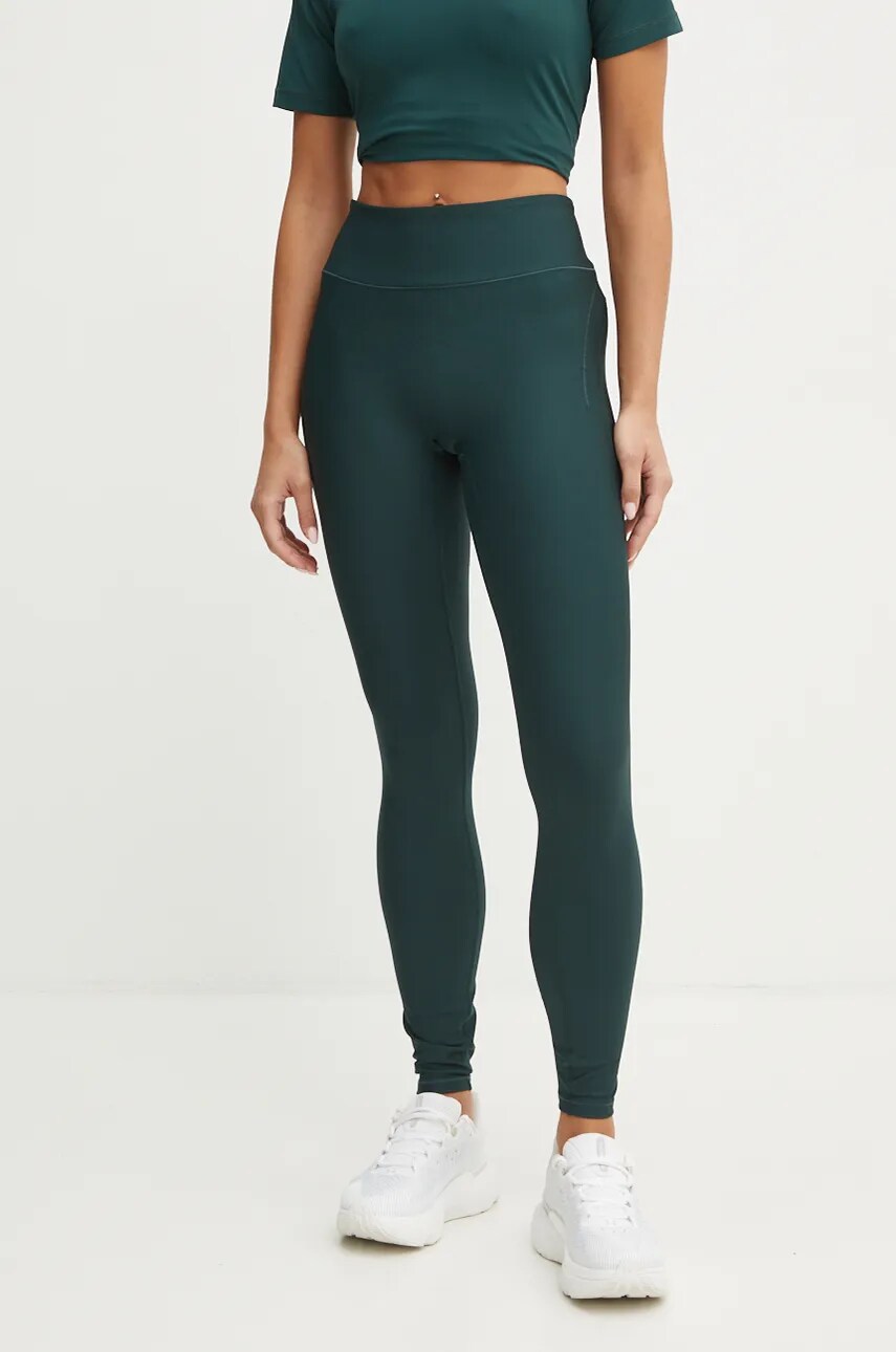 Casall leggins de antrenament Dynamic culoarea verde, neted, 24245 Casall leggins de antrenament Dynamic culoarea verde, neted, 24245