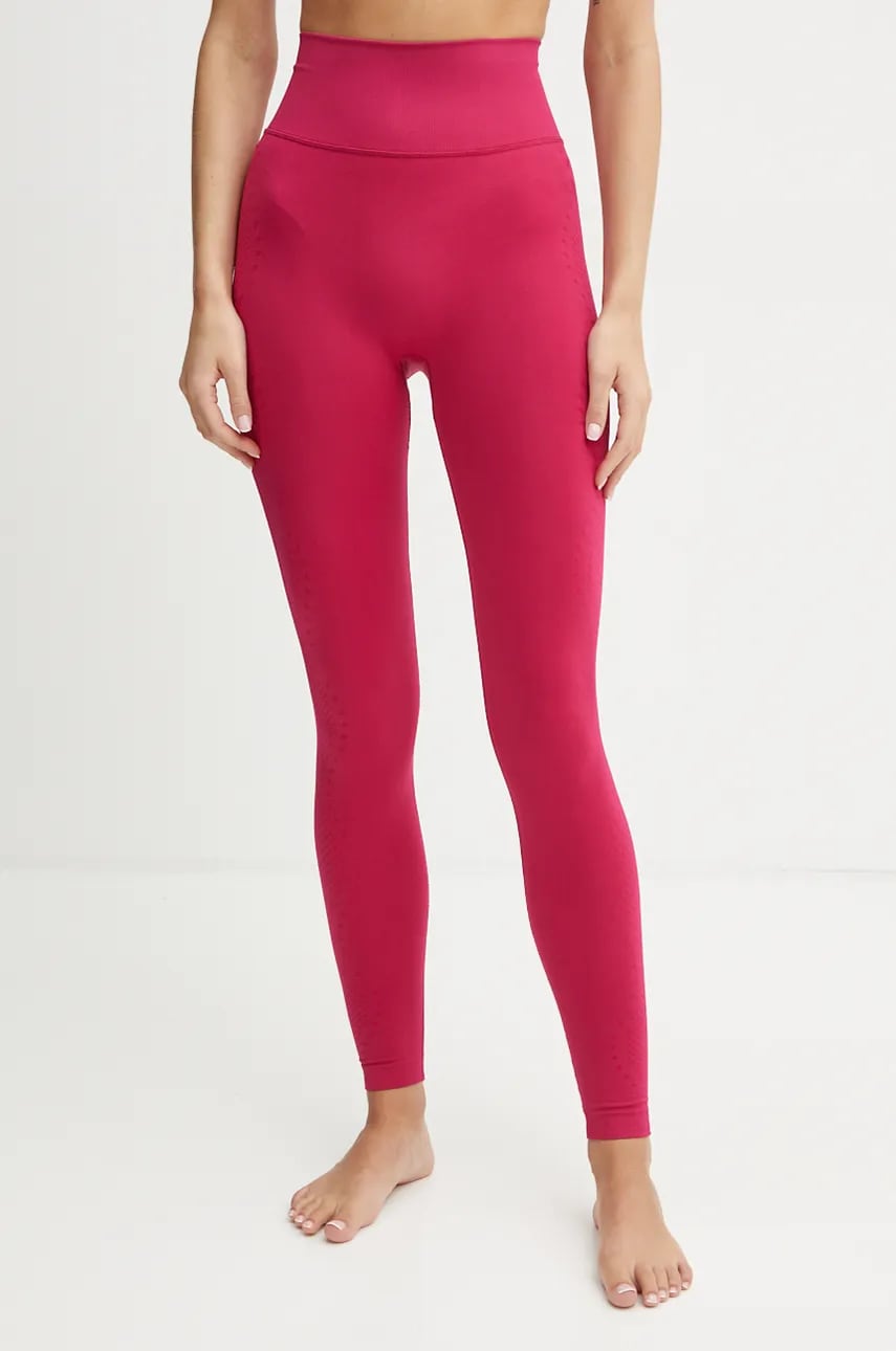 Casall jambiere de yoga Scallop culoarea roz, neted, 24241 Casall jambiere de yoga Scallop culoarea roz, neted, 24241