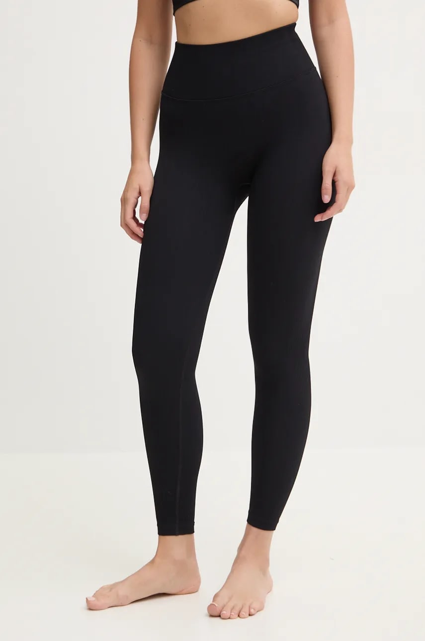 Casall leggins de antrenament Multi Rib culoarea negru, neted, 24160 Casall leggins de antrenament Multi Rib culoarea negru, neted, 24160