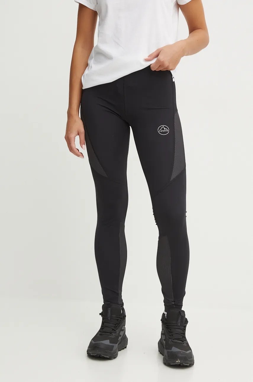 LA Sportiva leggins sport Triumph femei, culoarea negru, cu imprimeu, Q16999999 LA Sportiva leggins sport Triumph femei, culoarea negru, cu imprimeu, Q16999999