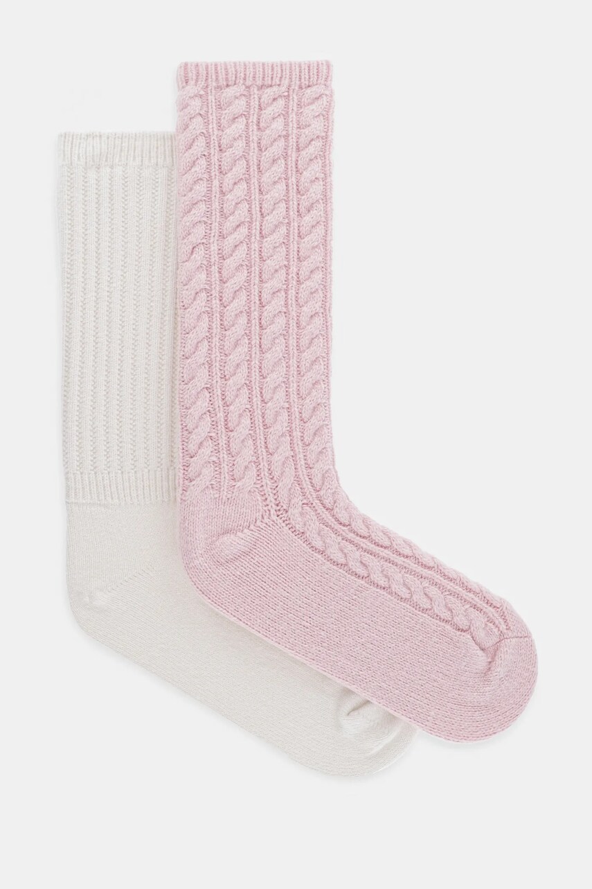 Levně Ponožky Hollister Co. 2-pack dámské, růžová barva, KI354-4038