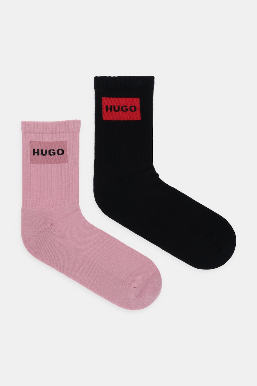 HUGO șosete 2-pack culoarea alb, 50510661