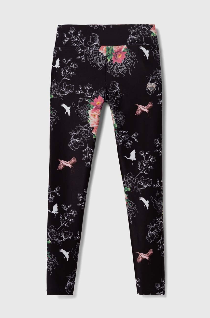 

Детски клин Guess в черно с десен J4YB01 MC01P, Черен