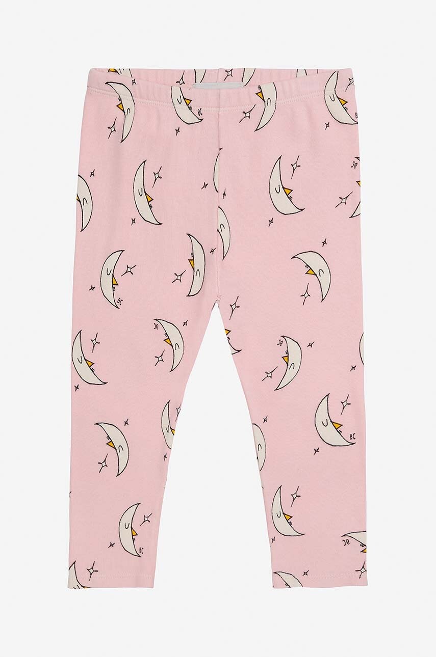 Bobo Choses leggins bebe Beneath The Moon culoarea roz, modelator, 224AB054