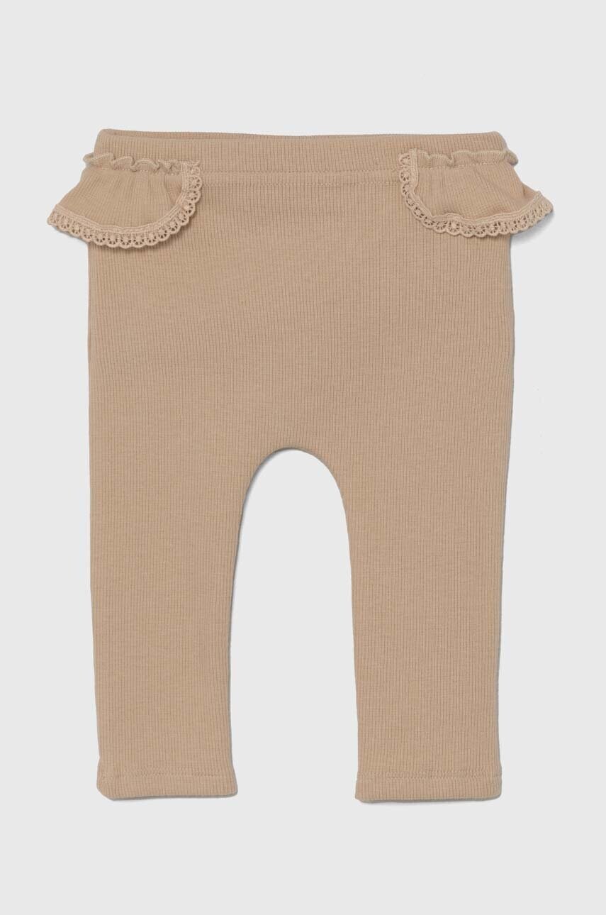 Jamiks leggins bebe AZARA culoarea bej, neted, JZH022