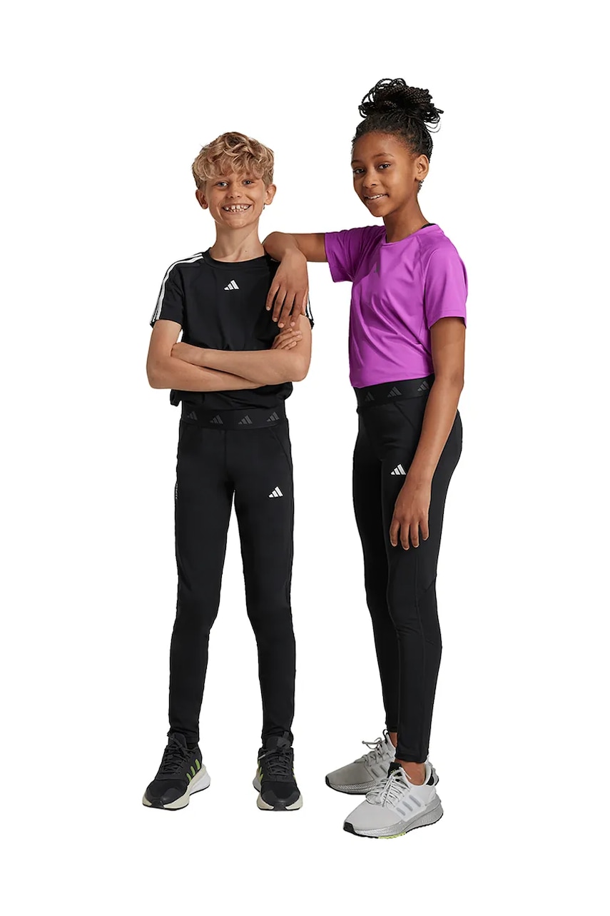 adidas leggins copii J TF TIGHTS culoarea negru, neted, JF3756