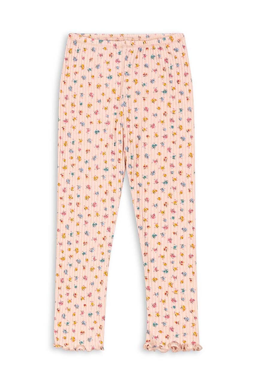 Konges Sløjd leggins copii NIA PANTS GOTS culoarea portocaliu, modelator, KS101630