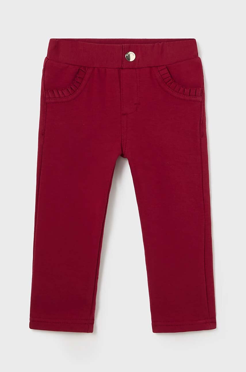 Mayoral leggins copii culoarea rosu, neted, 560 Mayoral leggins copii culoarea rosu, neted, 560