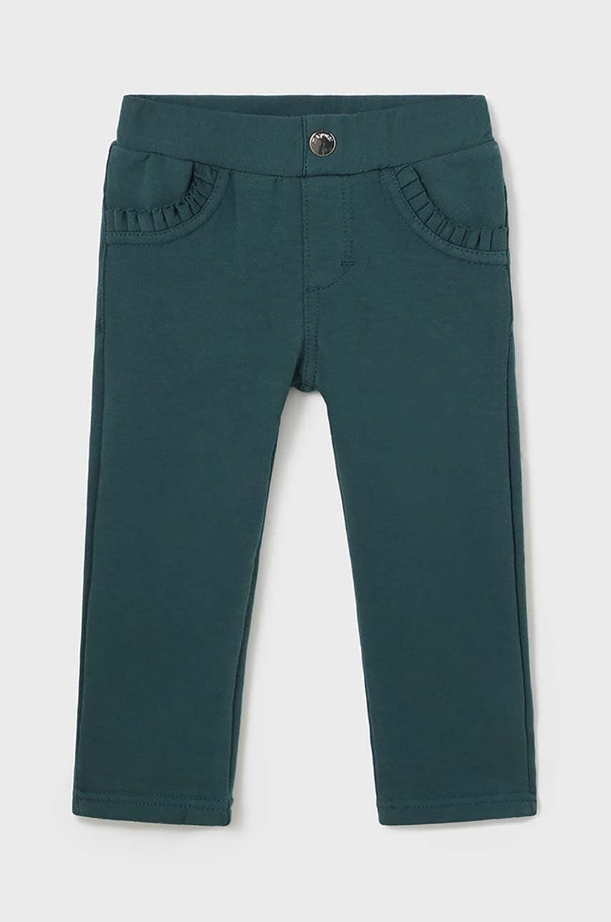 Mayoral leggins copii culoarea verde, neted, 560 Mayoral leggins copii culoarea verde, neted, 560