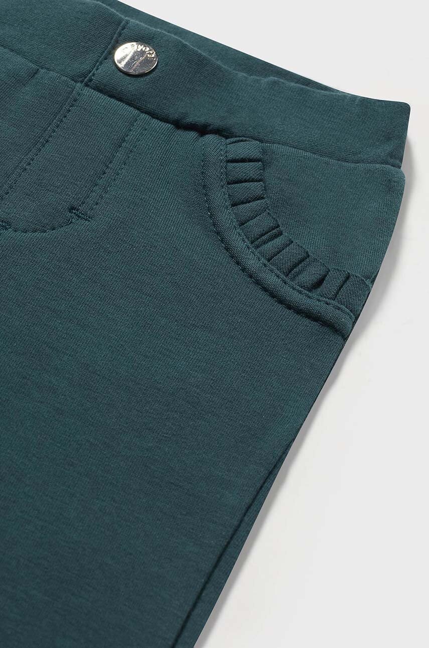 Дитячі легінси Mayoral колір зелений однотонні 560