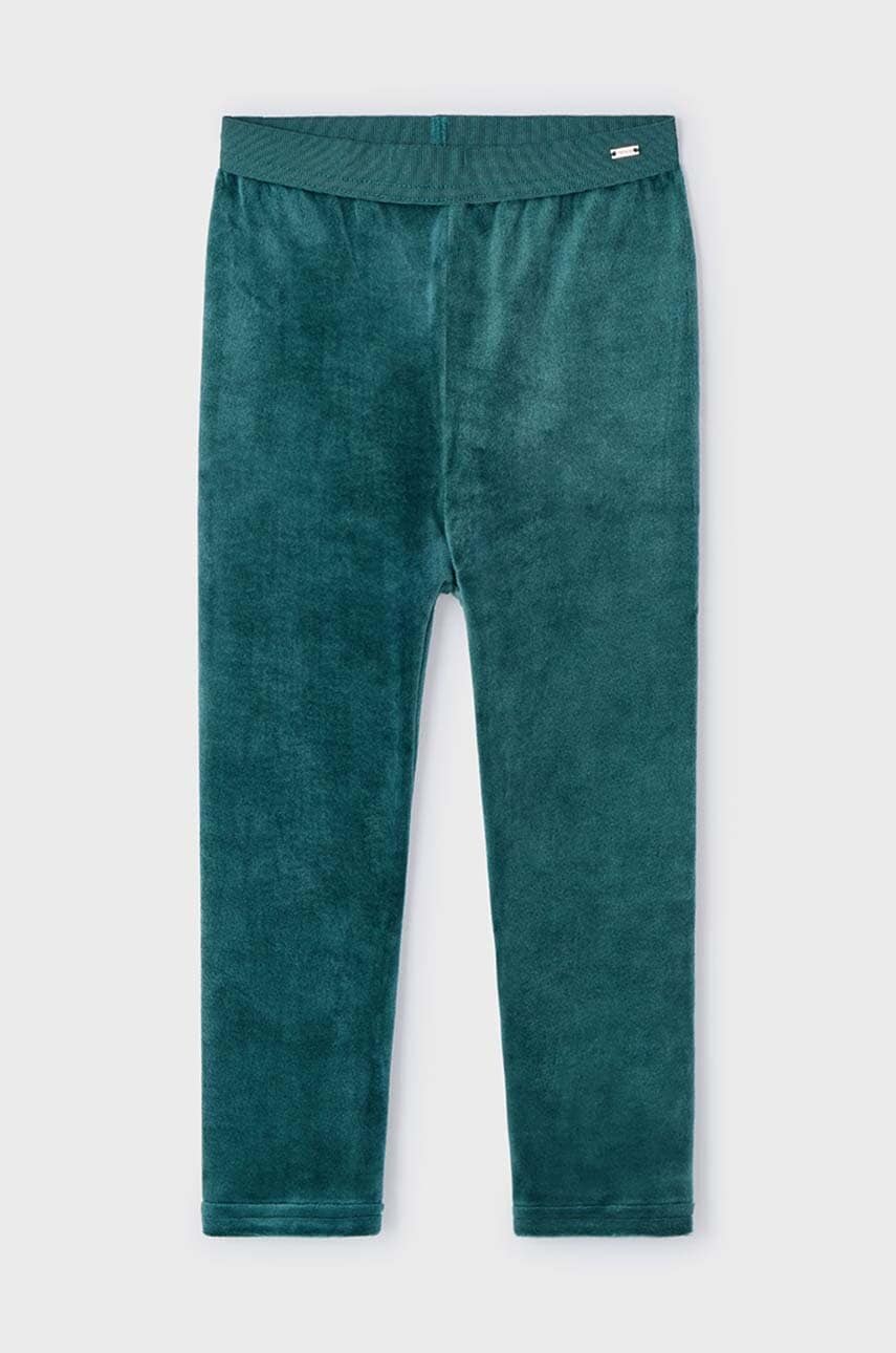 Mayoral leggins copii culoarea verde, neted, 712 Mayoral leggins copii culoarea verde, neted, 712