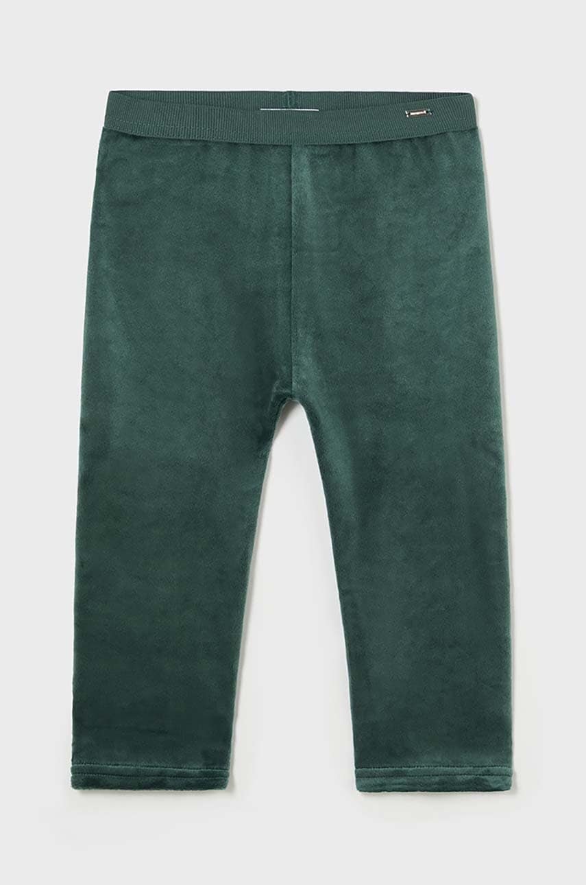 Mayoral leggins copii culoarea verde, neted, 727 Mayoral leggins copii culoarea verde, neted, 727