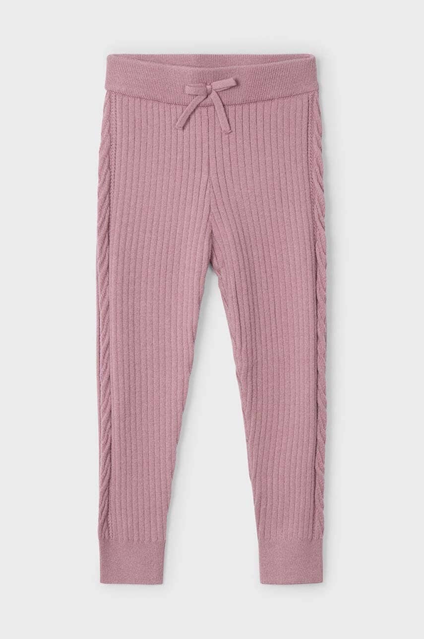 Mayoral leggins copii culoarea roz, neted, 10812 Mayoral leggins copii culoarea roz, neted, 10812