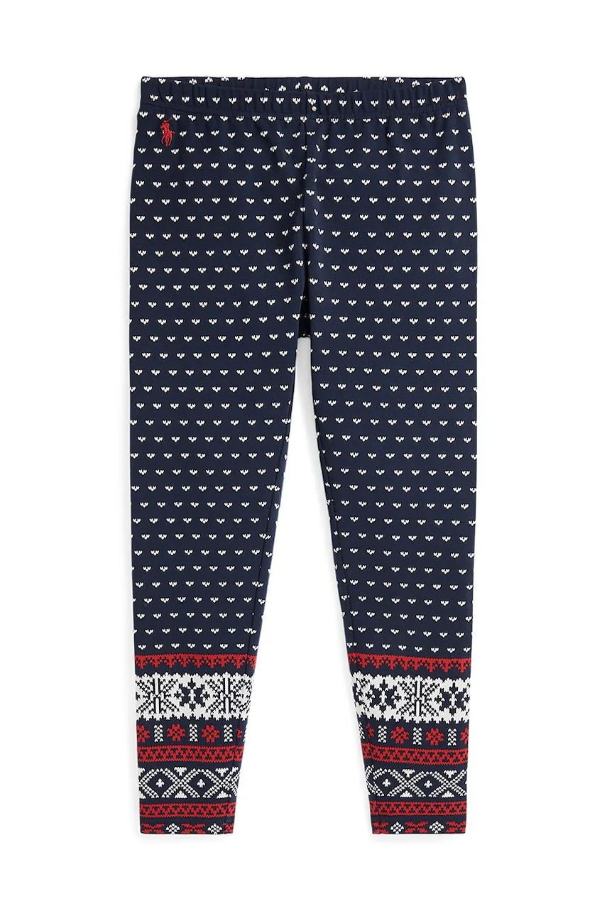 Levně Dětské legíny Polo Ralph Lauren černá barva, vzorované, 313952795001