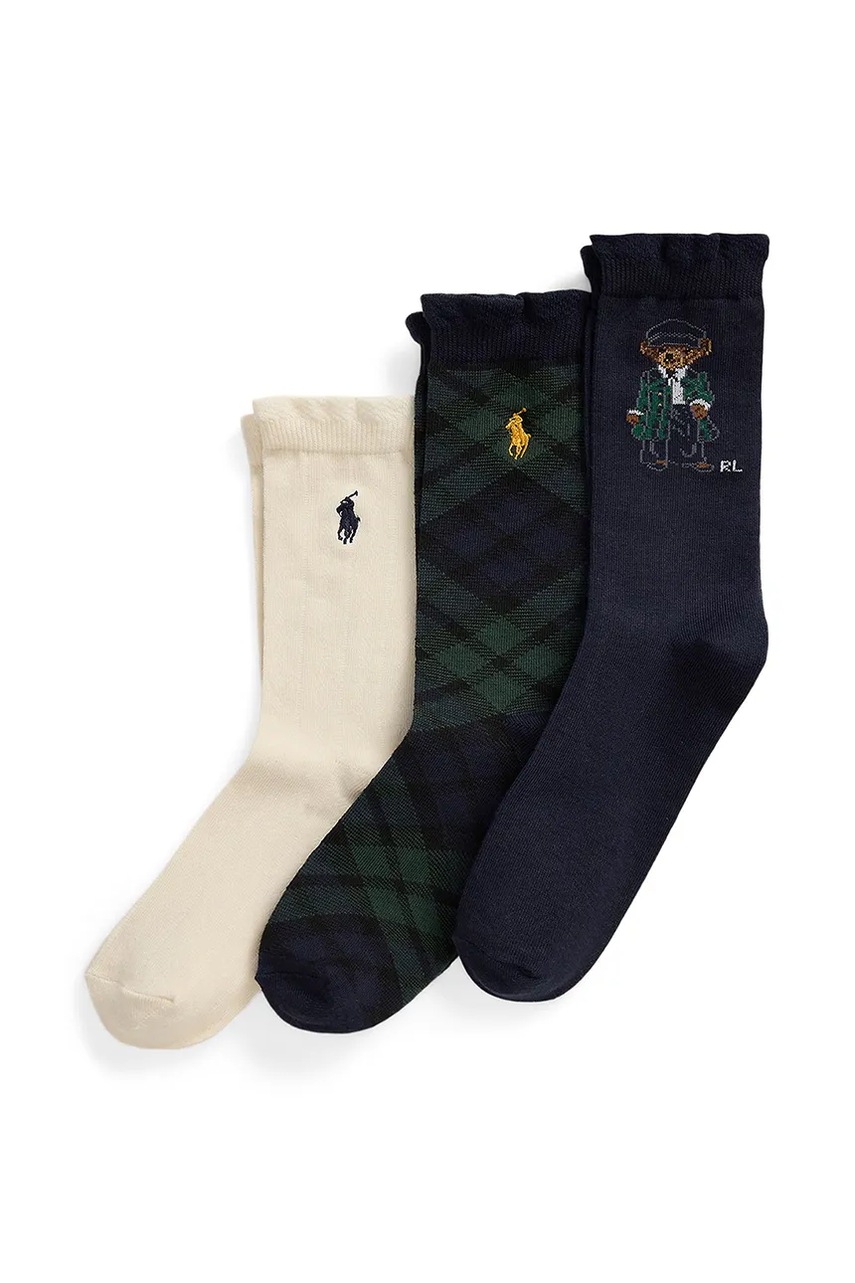 

Детски чорапи Polo Ralph Lauren (3 чифта) в сиво 447958814001, Сив