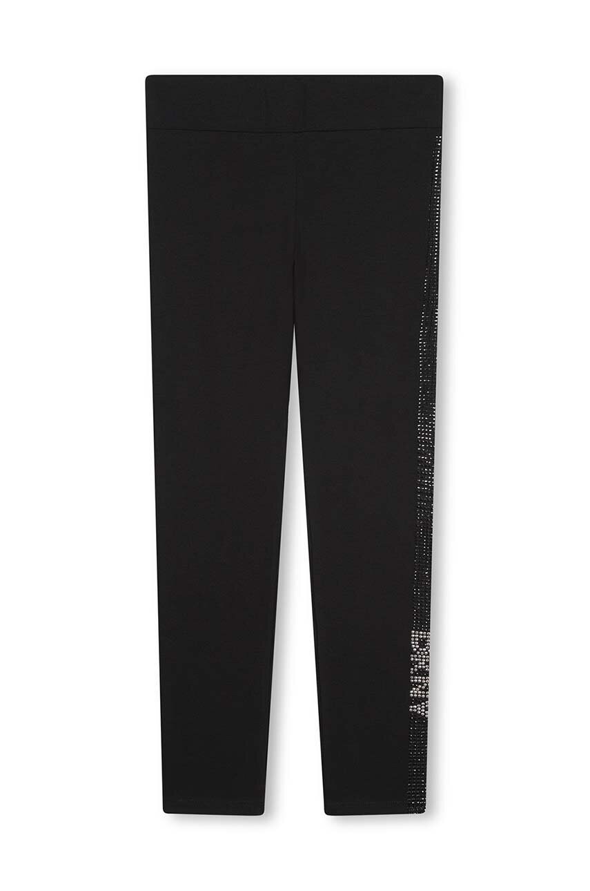 Dkny leggins copii culoarea negru, cu imprimeu, D60224