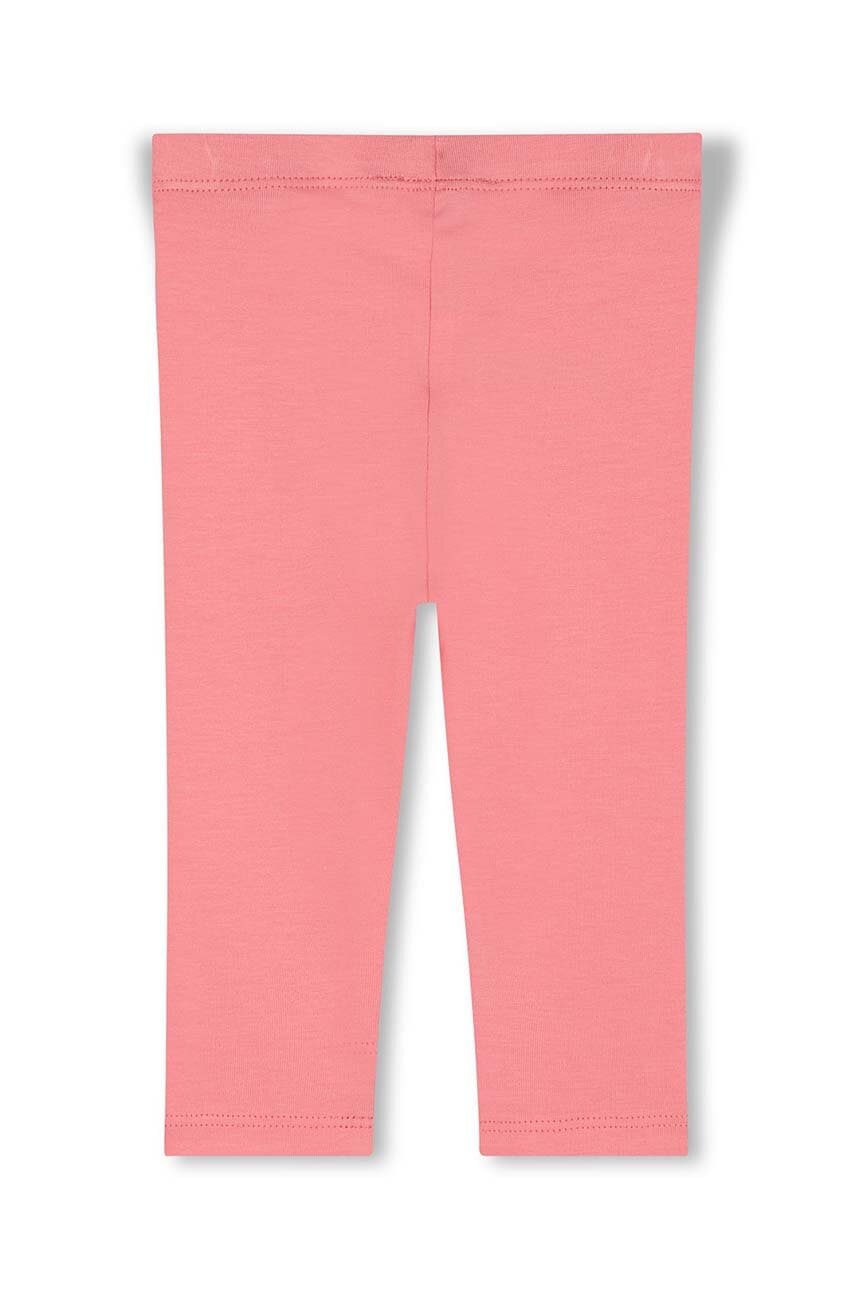 Детские леггинсы Kenzo Kids цвет розовый однотонные K60474 Детские леггинсы Kenzo Kids цвет розовый однотонные K60474