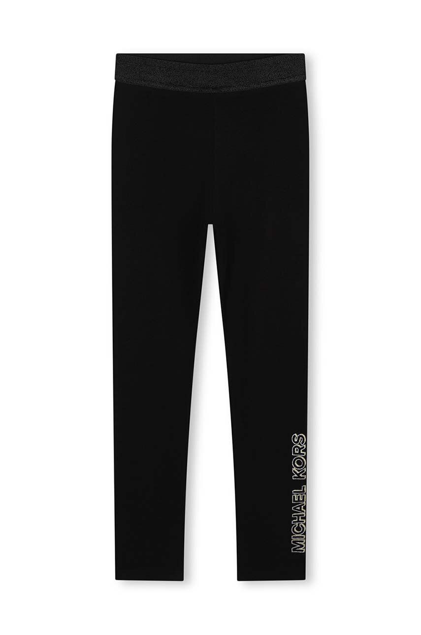 Michael Kors leggins copii culoarea negru, cu imprimeu, R30178