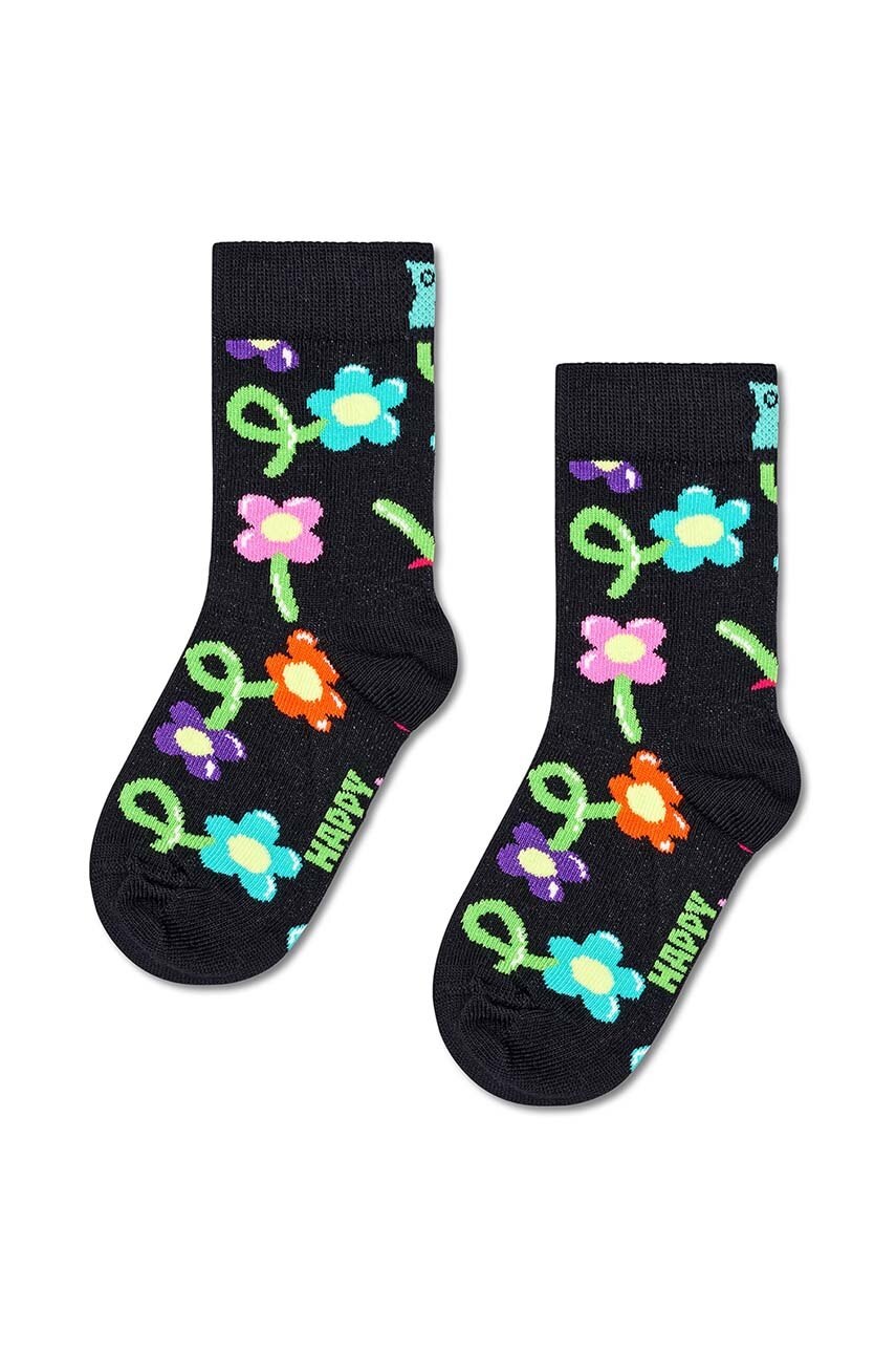 

Детски чорапи Happy Socks Kids Balloon Flower Sock в черно P001443, Черен