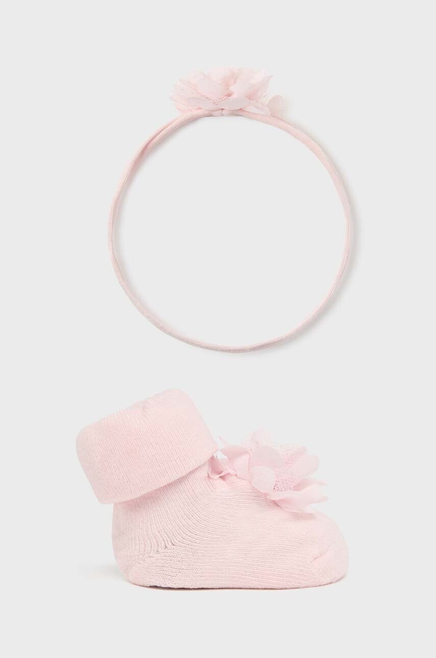

Бебешки чорапи Mayoral Newborn в розово 9763, Розов
