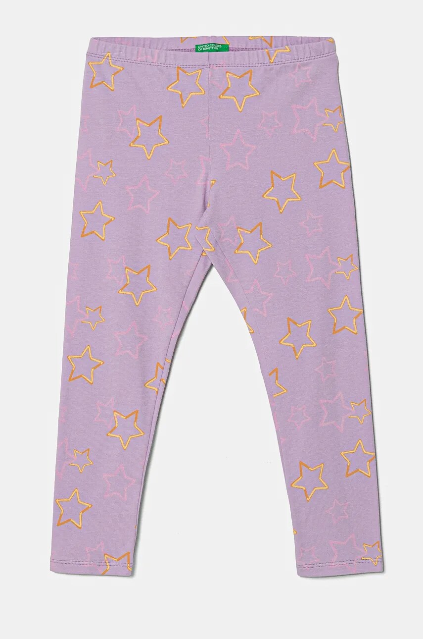 United Colors of Benetton leggins copii culoarea violet, modelator, 355LGF048