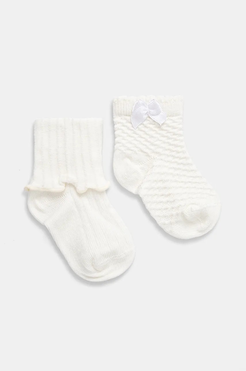 United Colors of Benetton sosete bebe 2-pack culoarea bej, 6AO30702V
