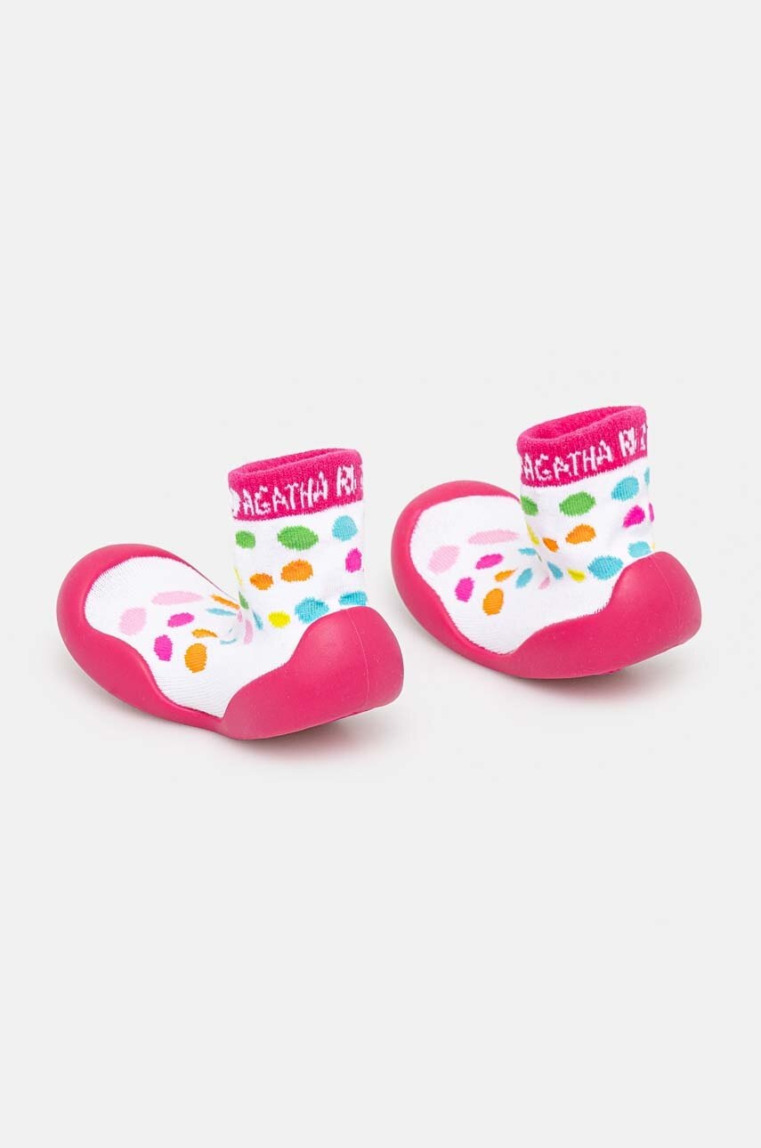 Дитячі протиковзкі шкарпетки Agatha Ruiz de la Prada колір білий 241912