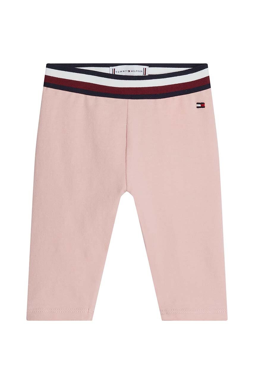 

Бебешки клин Tommy Hilfiger FLAG в розово с изчистен дизайн KN0KN01948, Розов