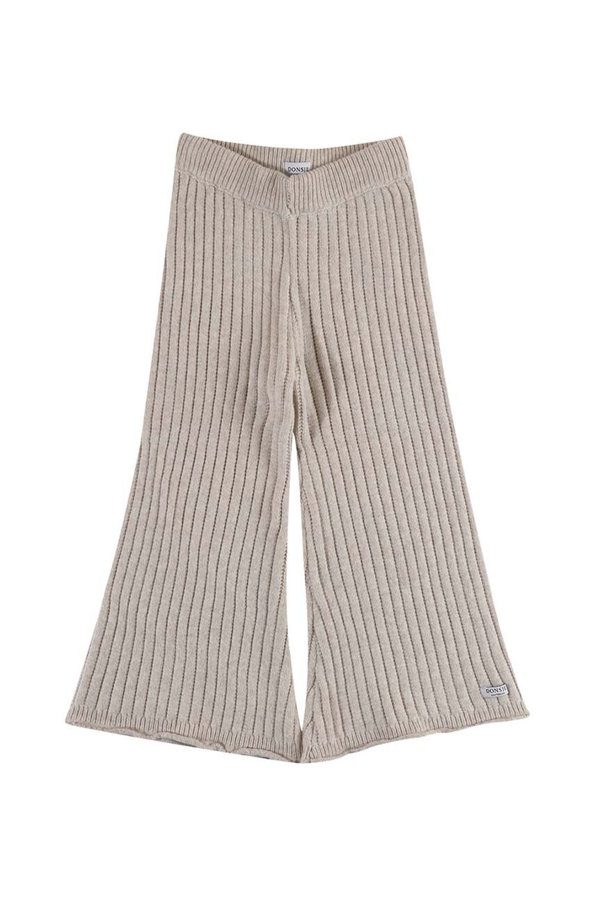 Дитячі легінси Donsje Nienis Trousers колір бежевий однотонні 4087900