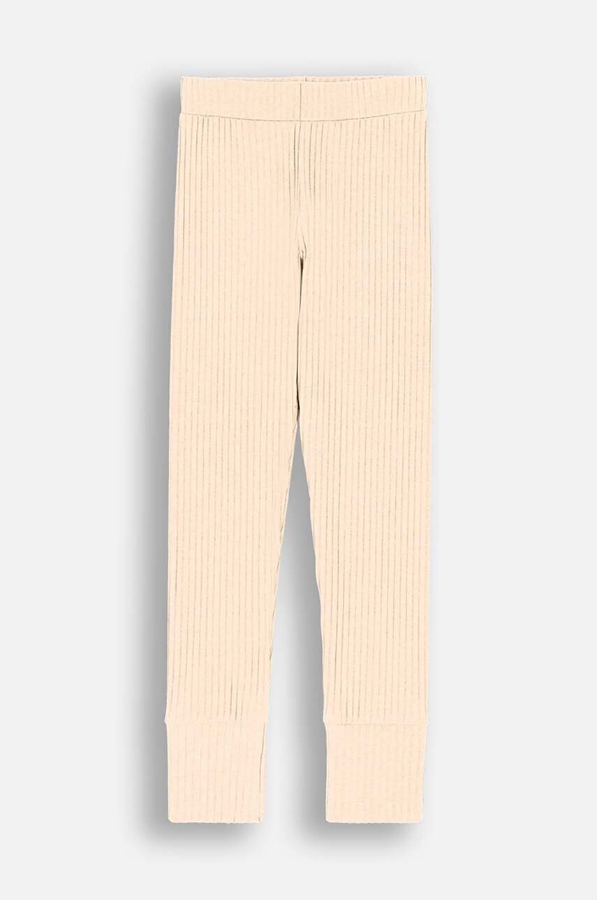 Coccodrillo leggins copii culoarea bej, neted, RODEO GIRL JUNIOR